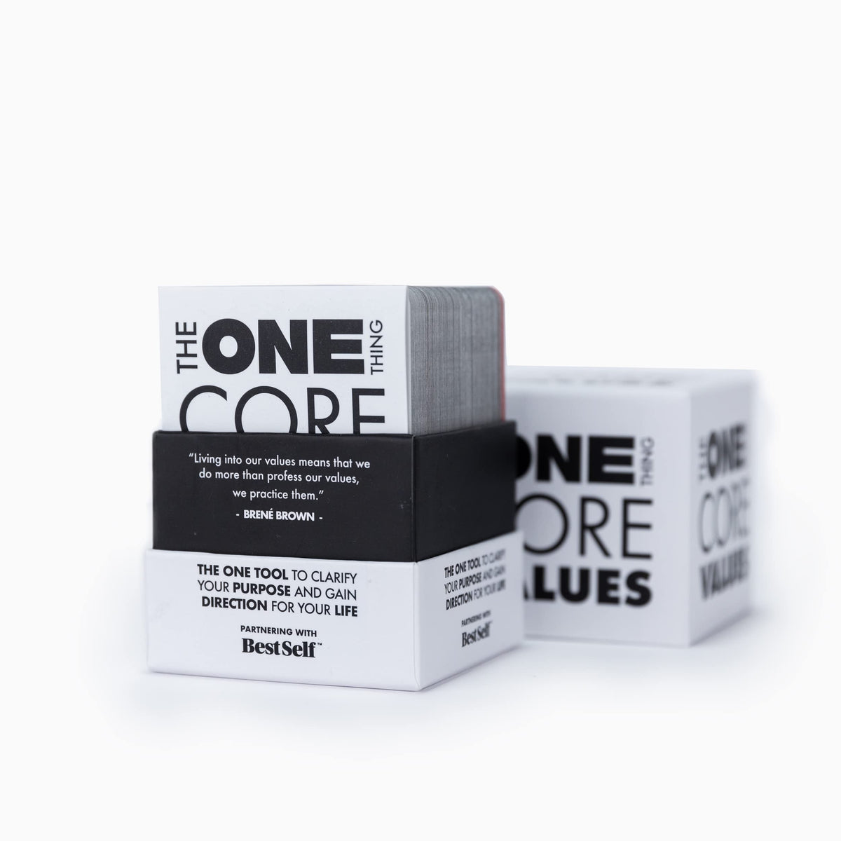 The ONE Thing affirmation cards carried in a pocket inspire daily confidence.