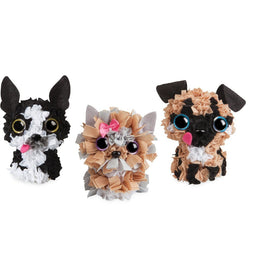 The Orb Factory PlushCraft Puppy Pack assembly shows easy, no-sew crafting for quick fun.