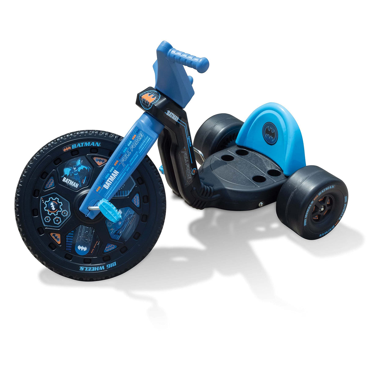 The Original Big Wheel Batman side view demonstrates easy access for growing riders.
