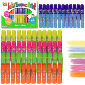 The Pencil Grip Kwik Stix Neon paint stick with closed-cap for mess-free storage.