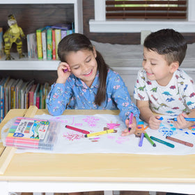 The Pencil Grip Magic Tri Stix in action with kids drawing on the go