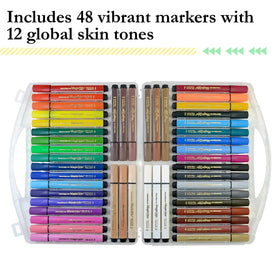 The Pencil Grip Magic Tri Stix washable markers clean easily from skin and fabrics