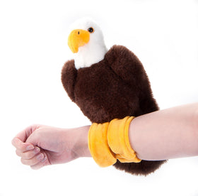 The Petting Zoo bald eagle slapped-bracelet plush for on-the-go play