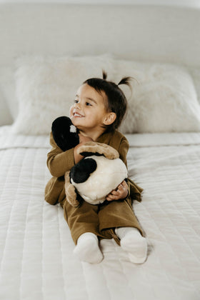 The Petting Zoo Canada Goose plush from recycled bottles supports eco friendly play.