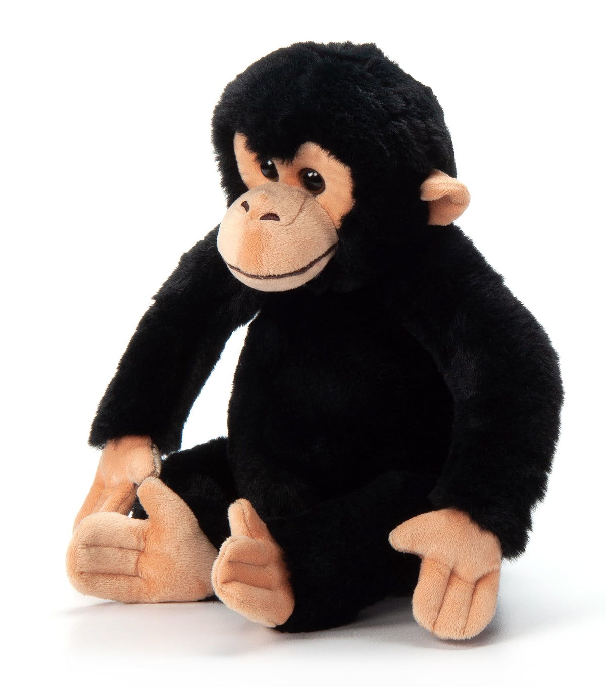 The Petting Zoo chimp plush from recycled bottles, eco-friendly gift.