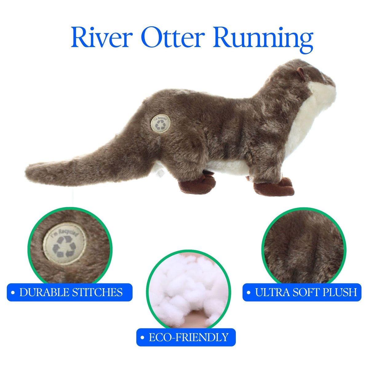 The Petting Zoo otter plush with durable stitching for lasting hugs.