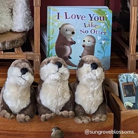 The Petting Zoo eco-friendly otter plush made from recycled fabrics.