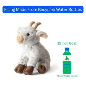 The Petting Zoo Goat plush ready for indoor or outdoor play sessions.