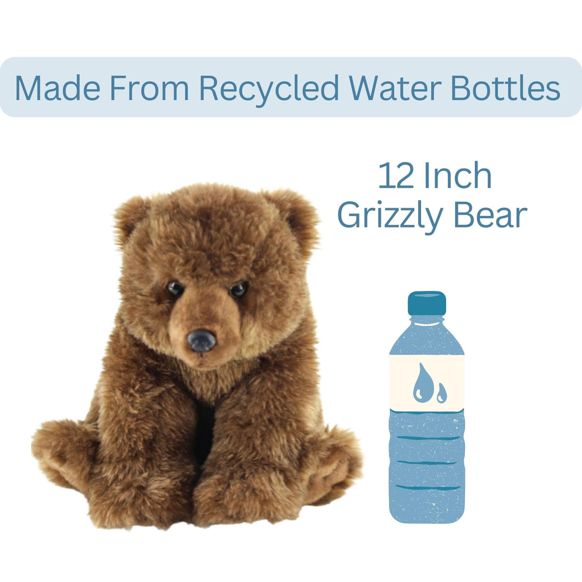 The Petting Zoo grizzly bear plush packaged for safe gifting