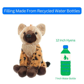 The Petting Zoo Hyena plush makes a kid-friendly travel buddy.