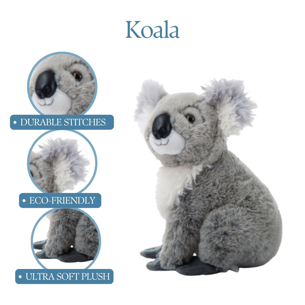 The Petting Zoo koala plush 12-inch bedtime snuggle, comforting companion