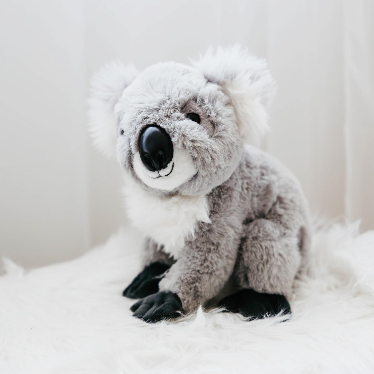 The Petting Zoo koala plush 12-inch close-up fur, showcasing soft texture