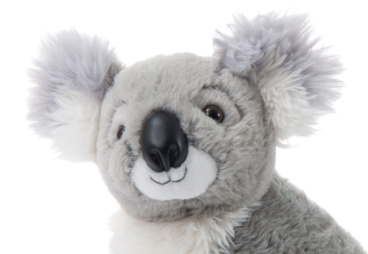 The Petting Zoo koala plush 12-inch side view, great for travel and hugs