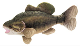The Petting Zoo large mouth bass plush with lifelike patterns for imaginative adventures.