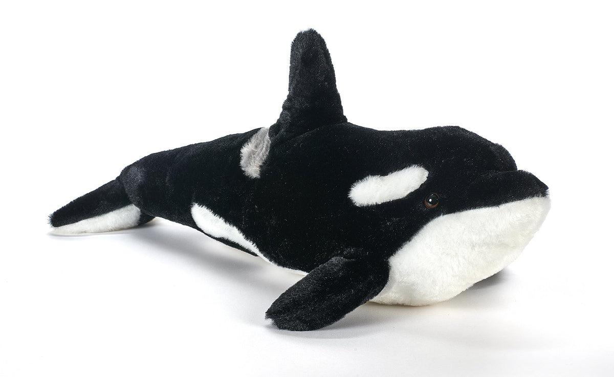 The Petting Zoo Orca plush 20-inch with soft fur for cuddly playtime.
