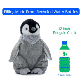 The Petting Zoo Penguin Chick made from recycled bottles supports eco friendly play