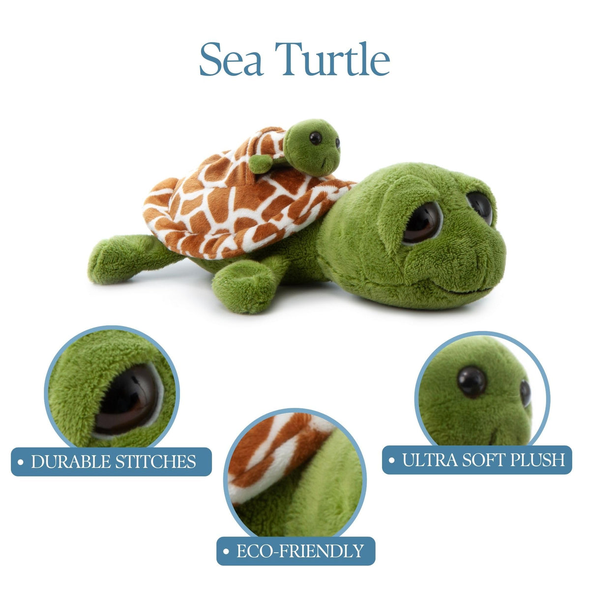 The Petting Zoo Pocketz Ocean collection sea turtle plush complements any collection.