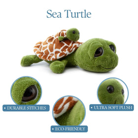 The Petting Zoo Pocketz Ocean collection sea turtle plush complements any collection.