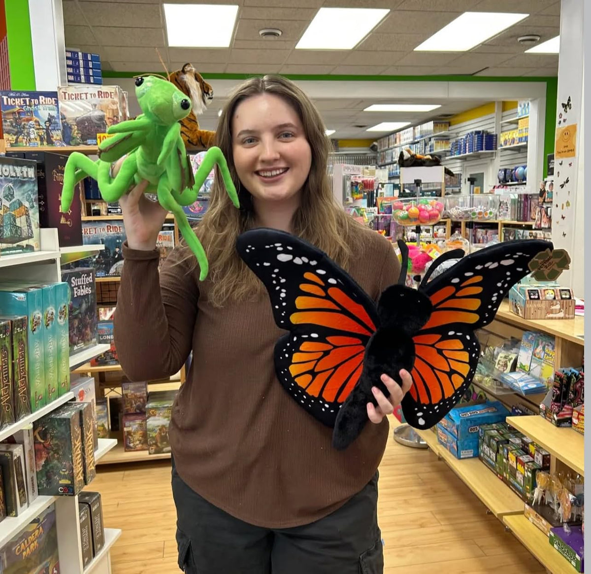 The Petting Zoo Praying Mantis plushie durable stitching for daily use.