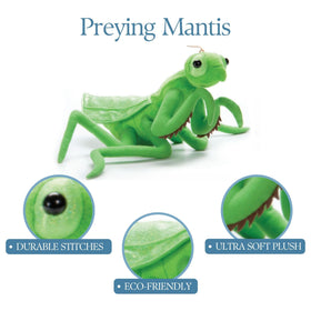 The Petting Zoo Praying Mantis plushie makes a thoughtful toddler gift.