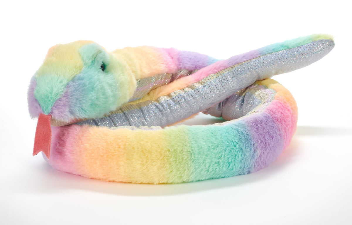 The Petting Zoo rainbow snake plush 54in for imaginative play