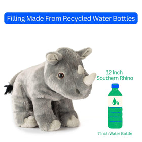 Rhino plush toy from Wild Onez line, versatile for play and display.