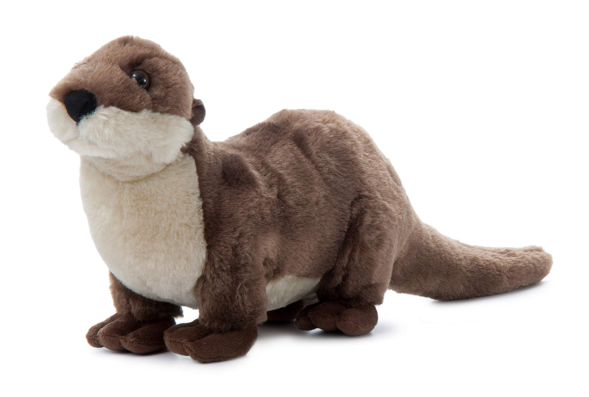The Petting Zoo River Otter plush, 18 inches, invites cozy play and storytelling.