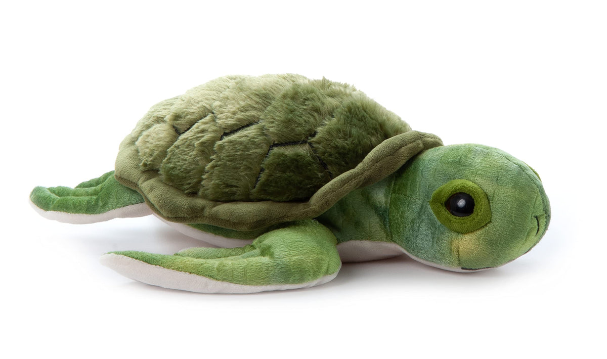 The Petting Zoo sea turtle plush front view, ideal for imaginative play and comfort.
