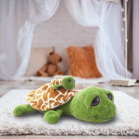 The Petting Zoo sea turtle plush with large eyes for imaginative play.