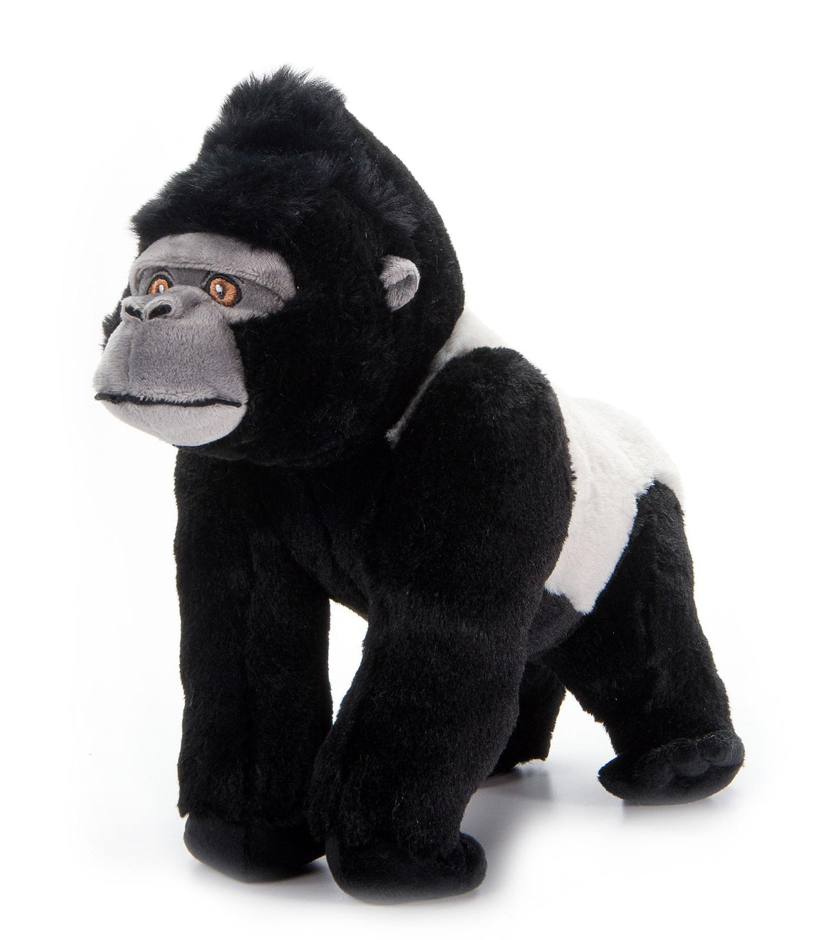 The Petting Zoo Silverback Gorilla plush face detail invites imaginative play