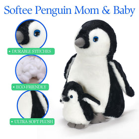 The Petting Zoo Softee Penguin earth-friendly, durable plush for daily play.