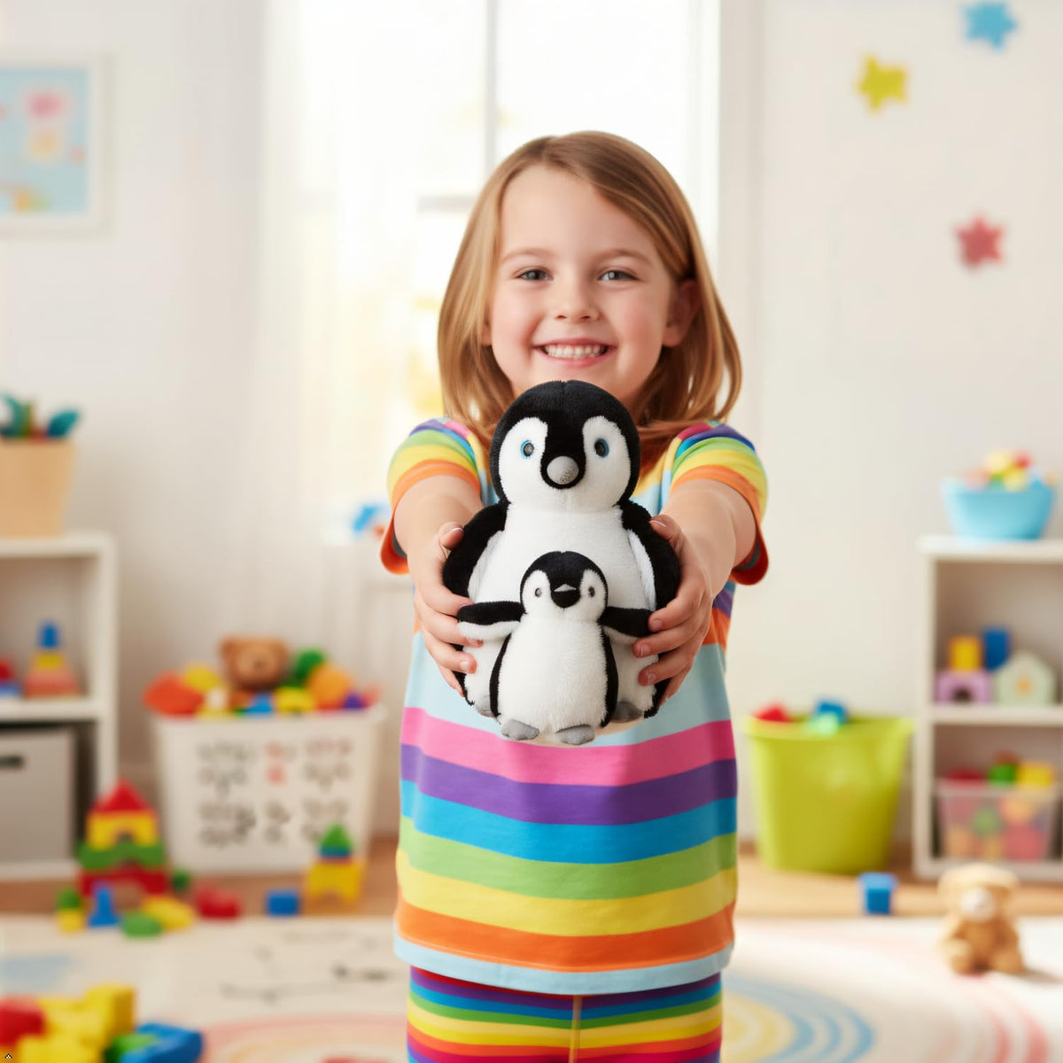 The Petting Zoo Softee Penguin keen eyes create a friendly, inviting companion.