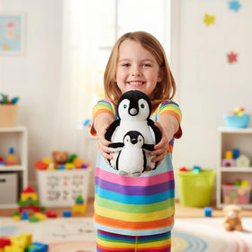 The Petting Zoo Softee Penguin keen eyes create a friendly, inviting companion.