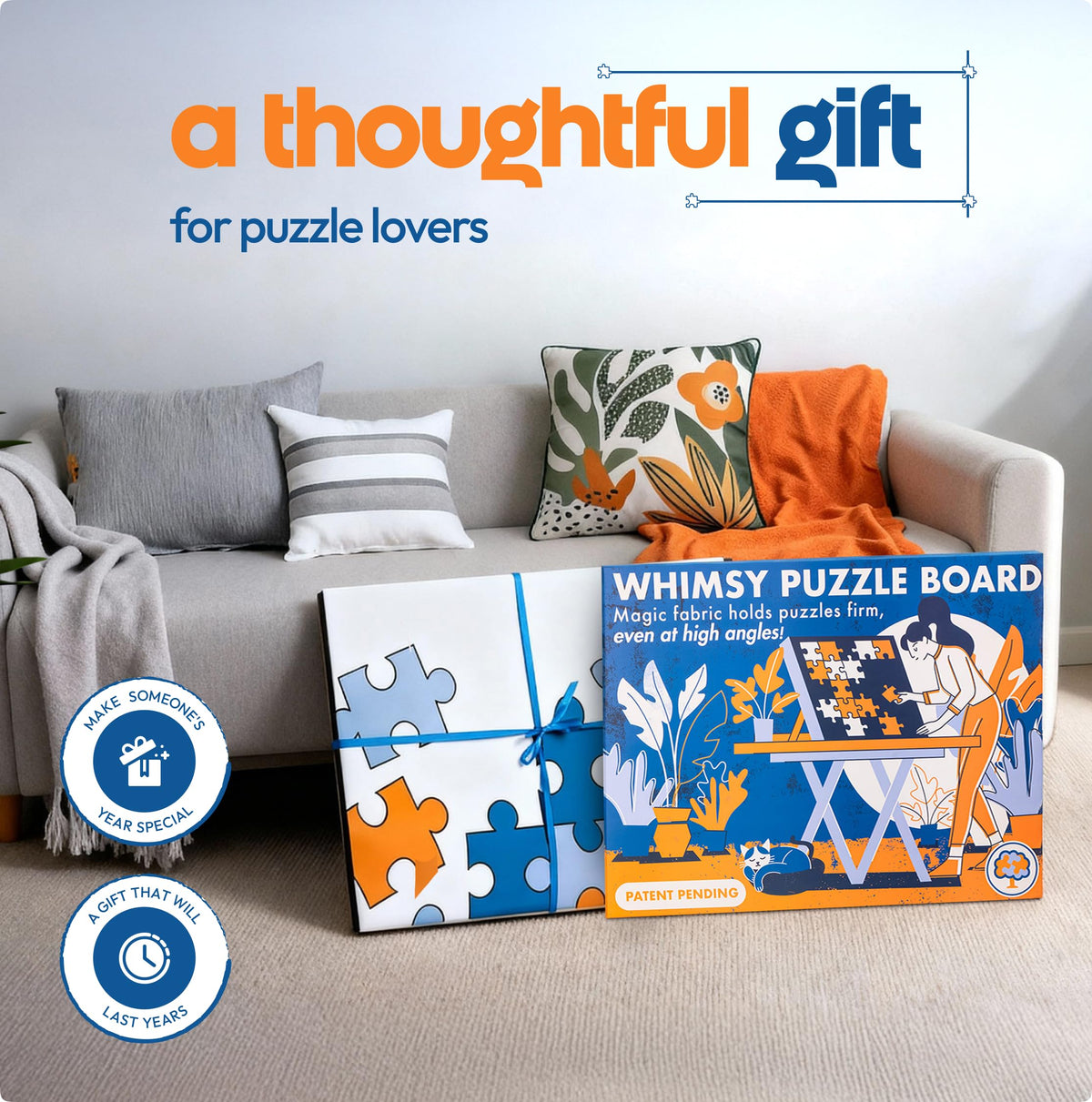 The Puzzled Tree Grippy board back support feature for longer sessions.
