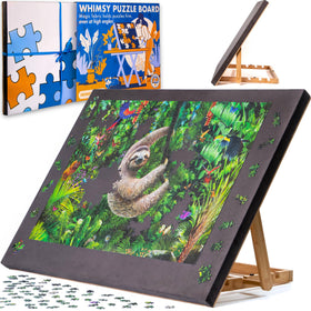 The Puzzled Tree Grippy board angled surface for ergonomic puzzling comfort.