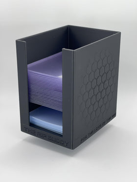 The Rip Buddy dual-compartment organization keeps sleeves and top loaders ready during breaks