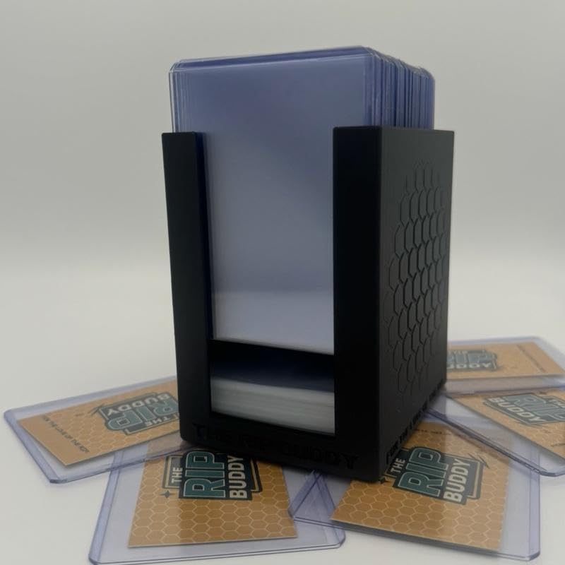 The Rip Buddy horizontal toploaders storage keeping sleeves accessible for quick pulls