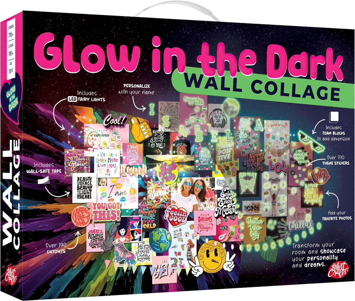 The Scholar Ant Glow in the Dark Wall Collage Kit lights up teen rooms beautifully.