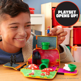 The included 1.25-inch Mario figure brings iconic movie moments to life.