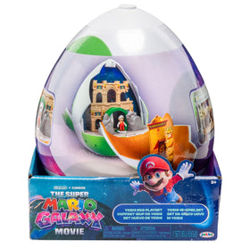 The Super Mario Bros. Movie Yoshi Egg Playset Dry Outpost side with interactive features