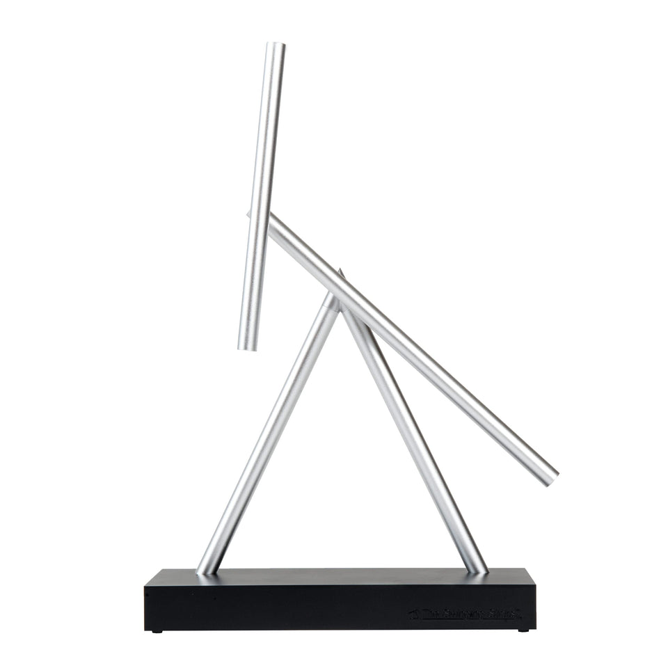 The Swinging Sticks desktop kinetic sculpture showing calm, captivating motion for focused workspaces.
