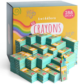 The Twiddlers 288-box value-pack carton keeps classroom color stations organized.