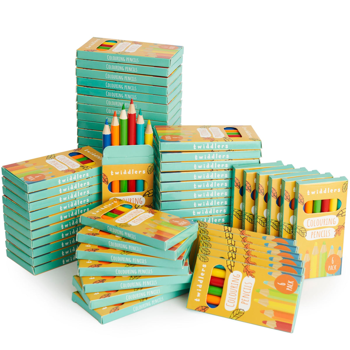 The Twid dlers 60-pack mini colored pencils in six-per-box sets, ideal for classroom rewards.