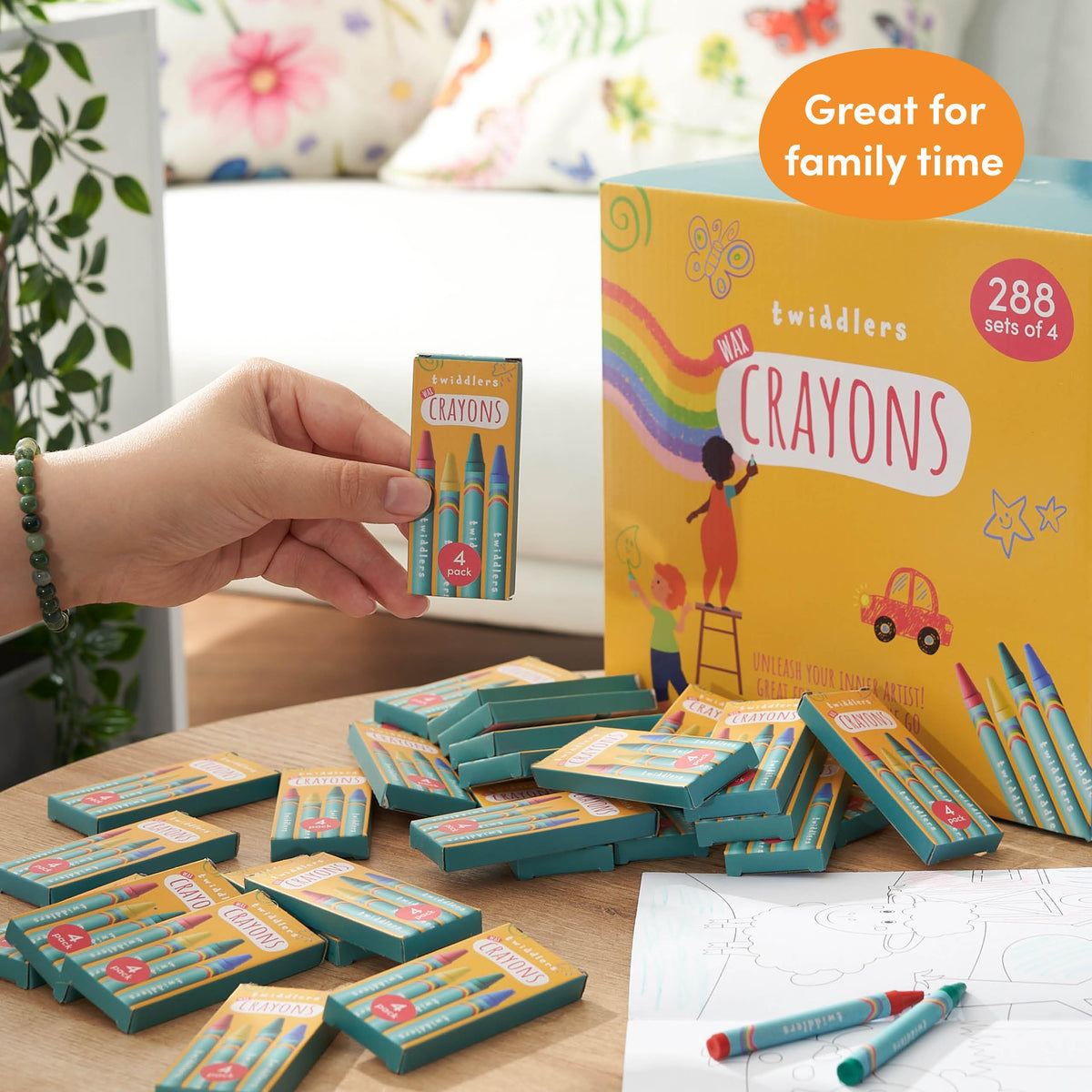 Non-toxic crayons provide safe coloring experiences for children and classrooms.