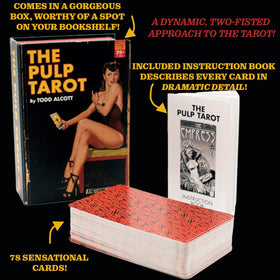 The Unemployed Philosophers Guild Pulp Tarot inside view reveals dramatic major arcana imagery.