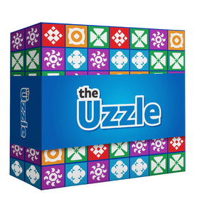 The Uzzle 3.0 board game unboxing with vibrant, larger blocks.