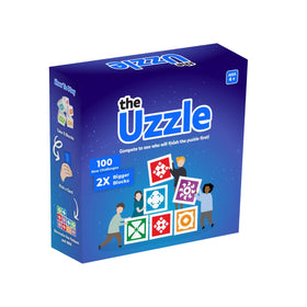 The Uzzle 3.0 family gaming night setup.