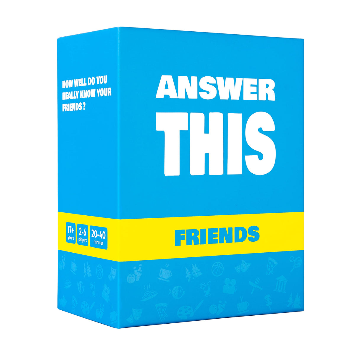 The World Game Answer This Friends box opened for a lively game night.