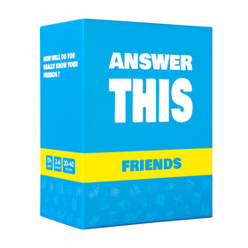 The World Game Answer This Friends box opened for a lively game night.