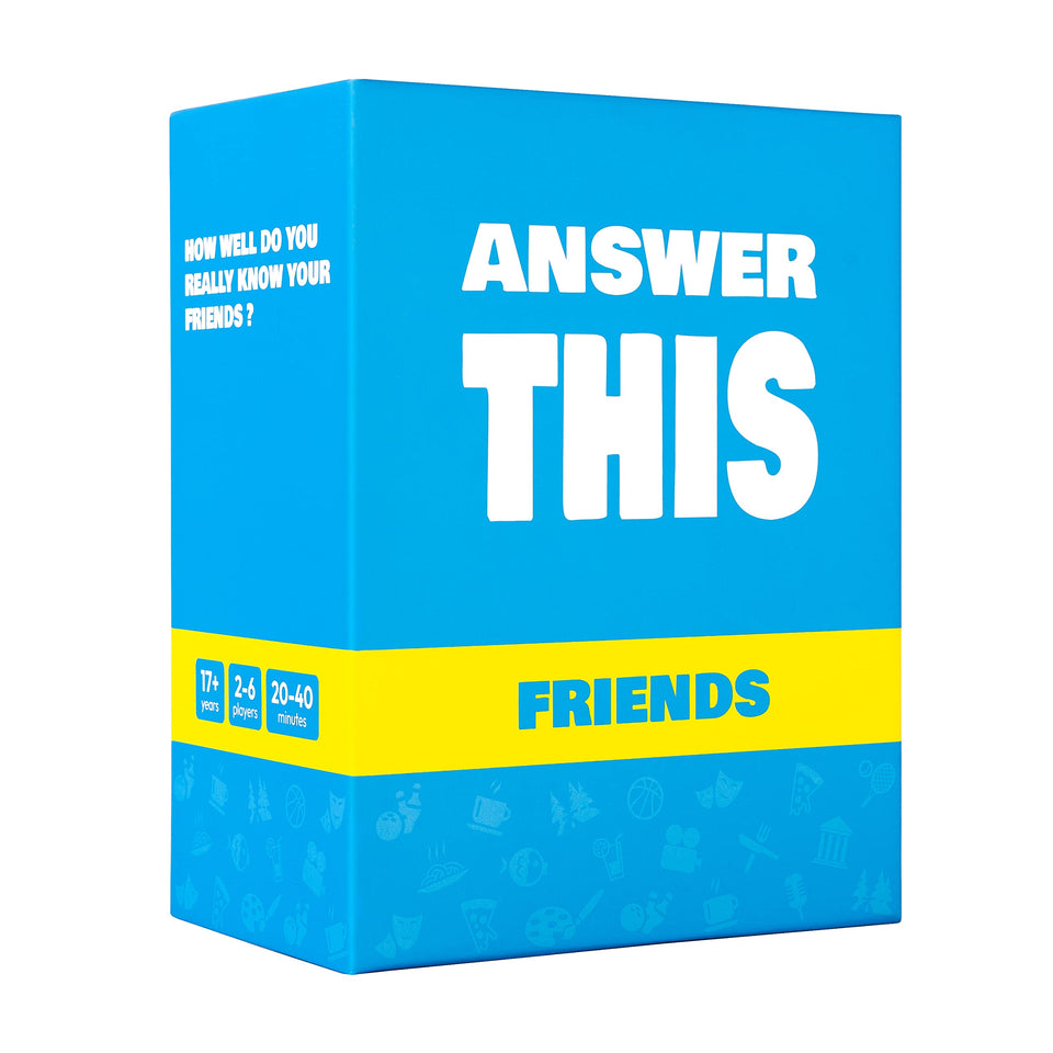 The World Game Answer This Friends box opened for a lively game night.